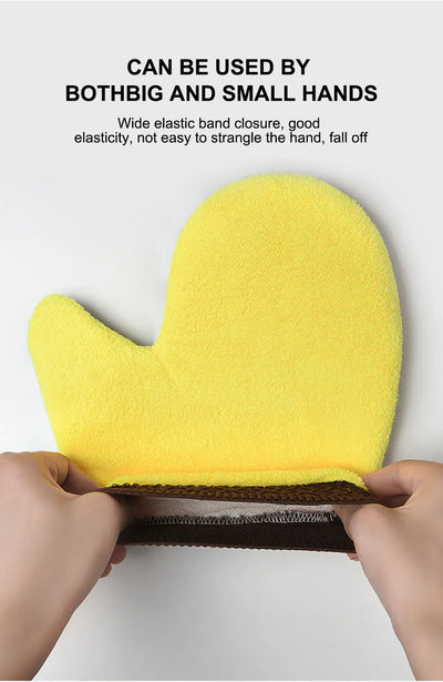 SEAMETAL Microfiber Car Washing Glove Double-Faced Thickened Coral Fleece Cleaning Brush Gloves Car Detailing Cleaner Care Tool
