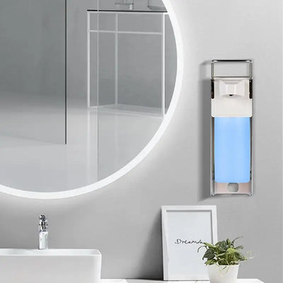 Wall Mount Liquid Dispenser Elbow Press Hand Washing Liquid Dispenser Hand Cleaning Liquid Pump Bottle For Household Use