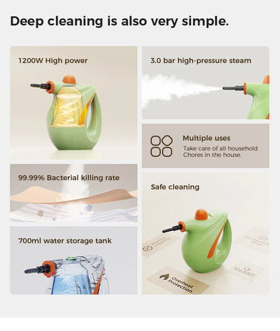 700ML High Pressure Steam Cleaning Machine Handheld Electric Steam Kettle Household Kitchen High Temperature Cleaning Device.