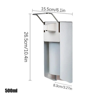 Wall Mount Liquid Dispenser Elbow Press Hand Washing Liquid Dispenser Hand Cleaning Liquid Pump Bottle For Household Use
