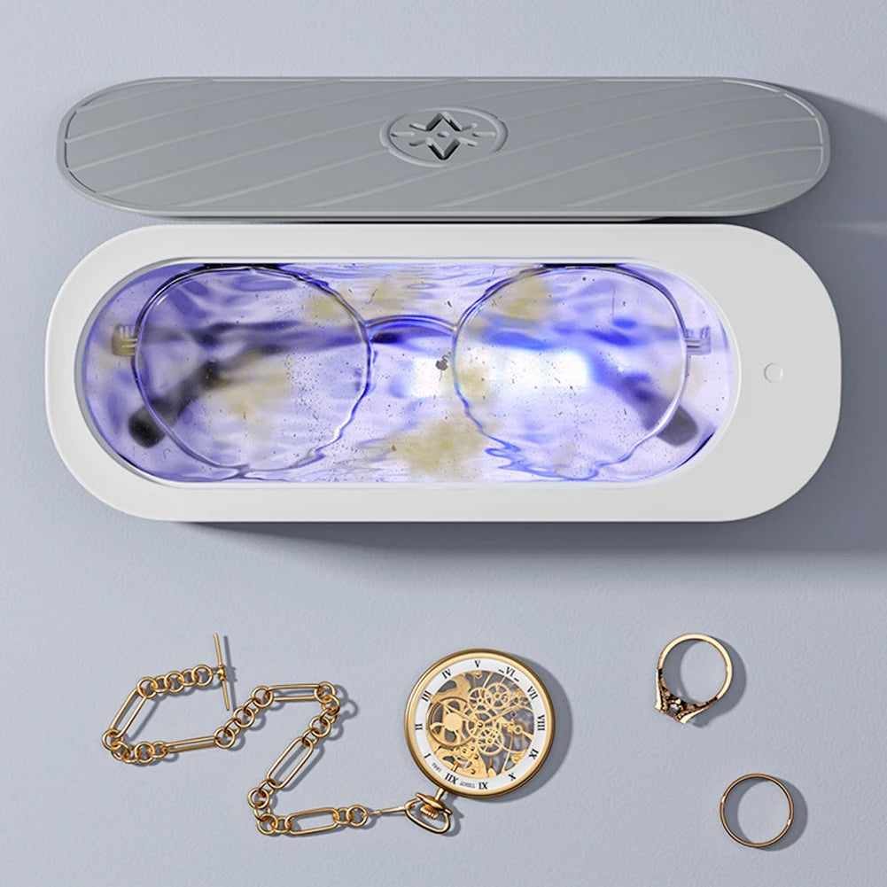 Ultrasonic Cleaning Machine USB Rechargeable High Frequency Vibration Wash Cleaner Jewelry Glasses  Cleaner