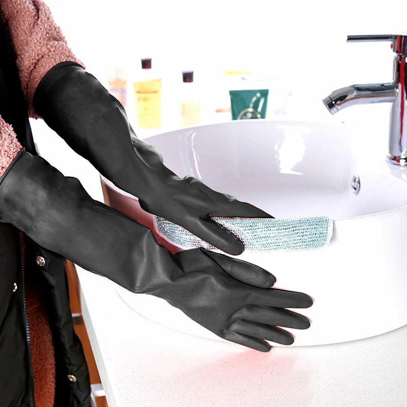 latex cleaning gloves fingers crubbing Rubber kitchen dishwashing kitchen tools washing scrub gloves Silicone self defense luvas