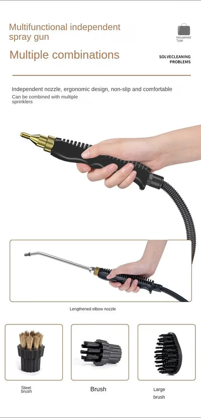 Heavy-Duty Steam Cleaner with 160℃ Sanitizing for Hood/Home/Car- 110V-220VDual Voltage-High-Pressure Deep Cleaning Appliance ﻿ ﻿