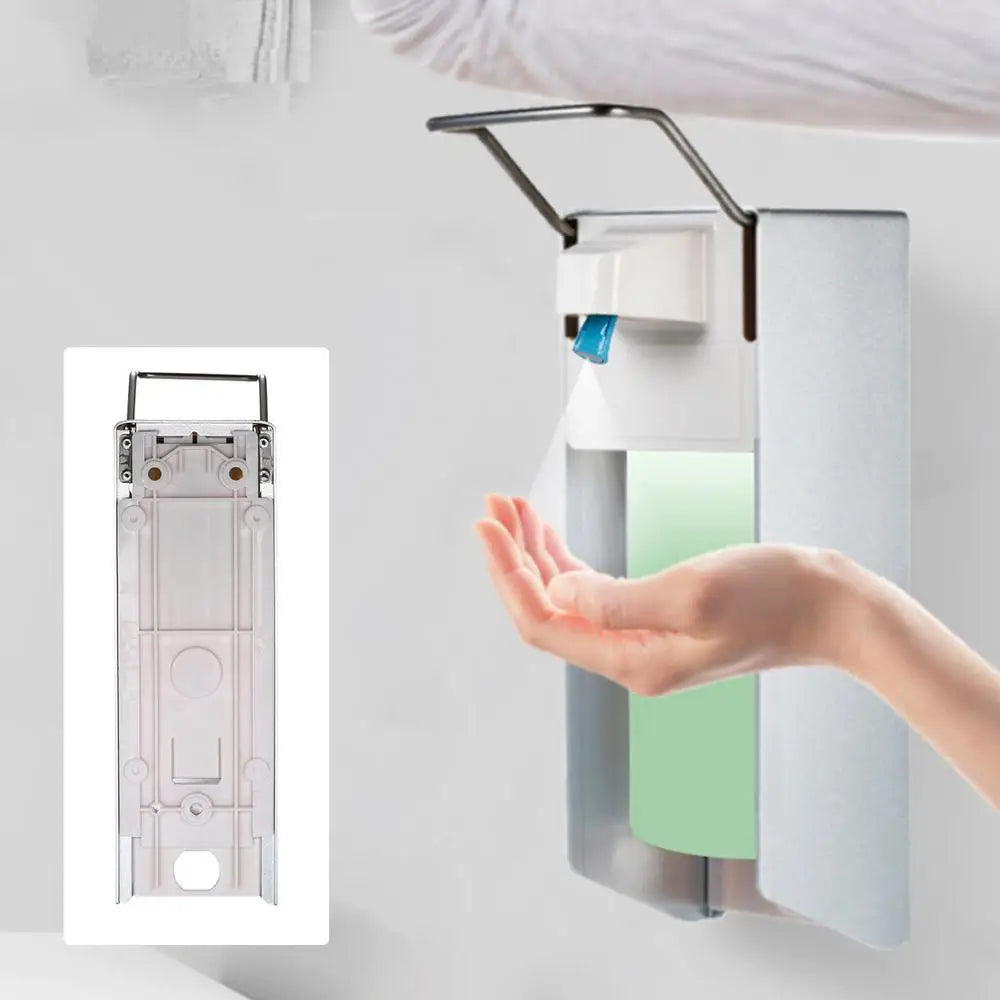 Wall Mount Liquid Dispenser Elbow Press Hand Washing Liquid Dispenser Hand Cleaning Liquid Pump Bottle For Household Use