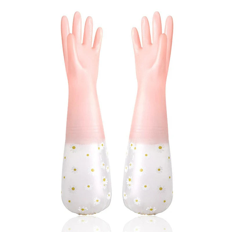 Waterproof Housework Cleaning Gloves Kitchen Cleaning Latex Household Dishwashing Laundry Gloves Wear Resistant Rubber Gloves