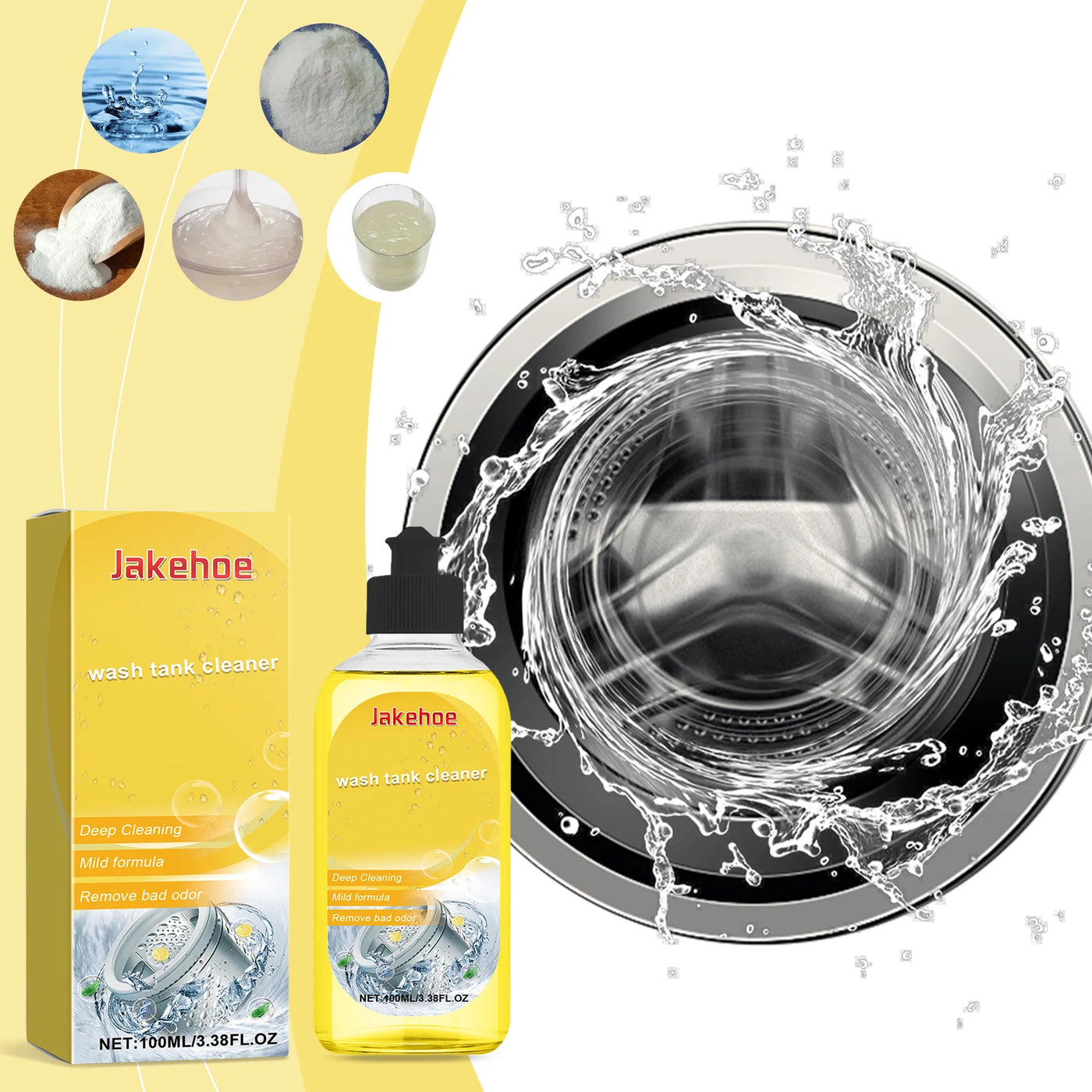 Washing Machine Cleaner Eco-Friendly Deep Cleaning Liquid Washer Cleaner Deodorizer Detergent Washing Machine Cleaning Liquid