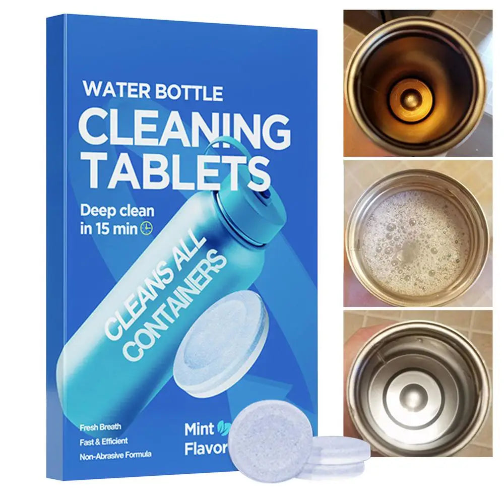 Water Bottle Cleaning Tablets Scale Cleaning Effervescent Tablets Decontamination Descaling Kettle Cleaning Kitchen Cleaner