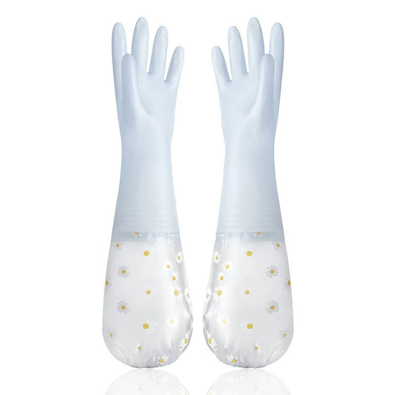 Waterproof Housework Cleaning Gloves Kitchen Cleaning Latex Household Dishwashing Laundry Gloves Wear Resistant Rubber Gloves