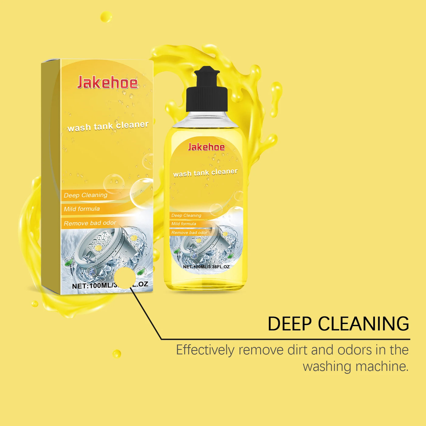 Washing Machine Cleaner Eco-Friendly Deep Cleaning Liquid Washer Cleaner Deodorizer Detergent Washing Machine Cleaning Liquid