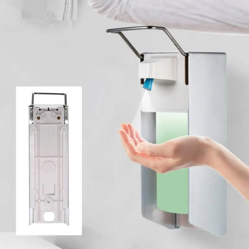 Wall Mount Liquid Dispenser Elbow Press Hand Washing Liquid Dispenser Hand Cleaning Liquid Pump Bottle For Household Use