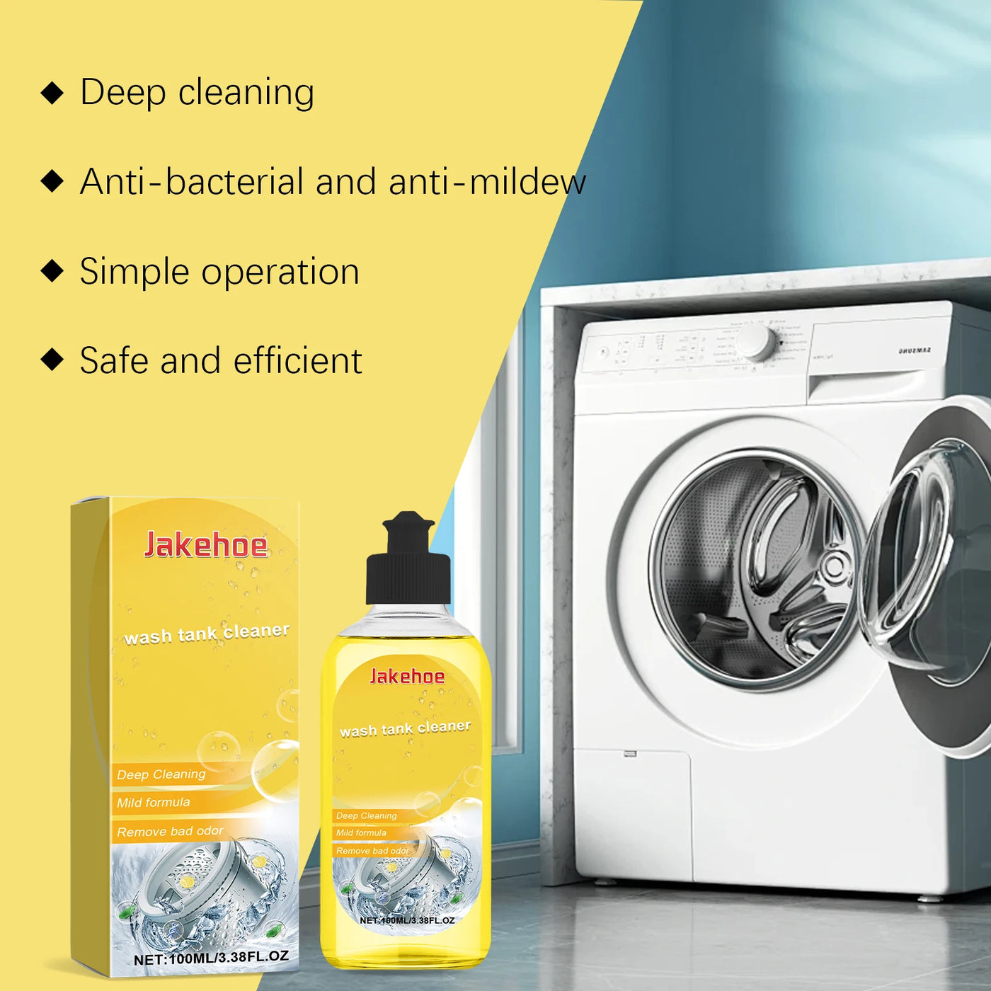 Washing Machine Cleaner Eco-Friendly Deep Cleaning Liquid Washer Cleaner Deodorizer Detergent Washing Machine Cleaning Liquid