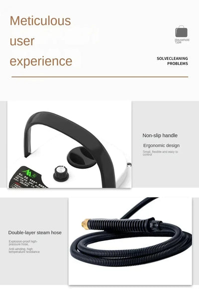 Heavy-Duty Steam Cleaner with 160℃ Sanitizing for Hood/Home/Car- 110V-220VDual Voltage-High-Pressure Deep Cleaning Appliance ﻿ ﻿