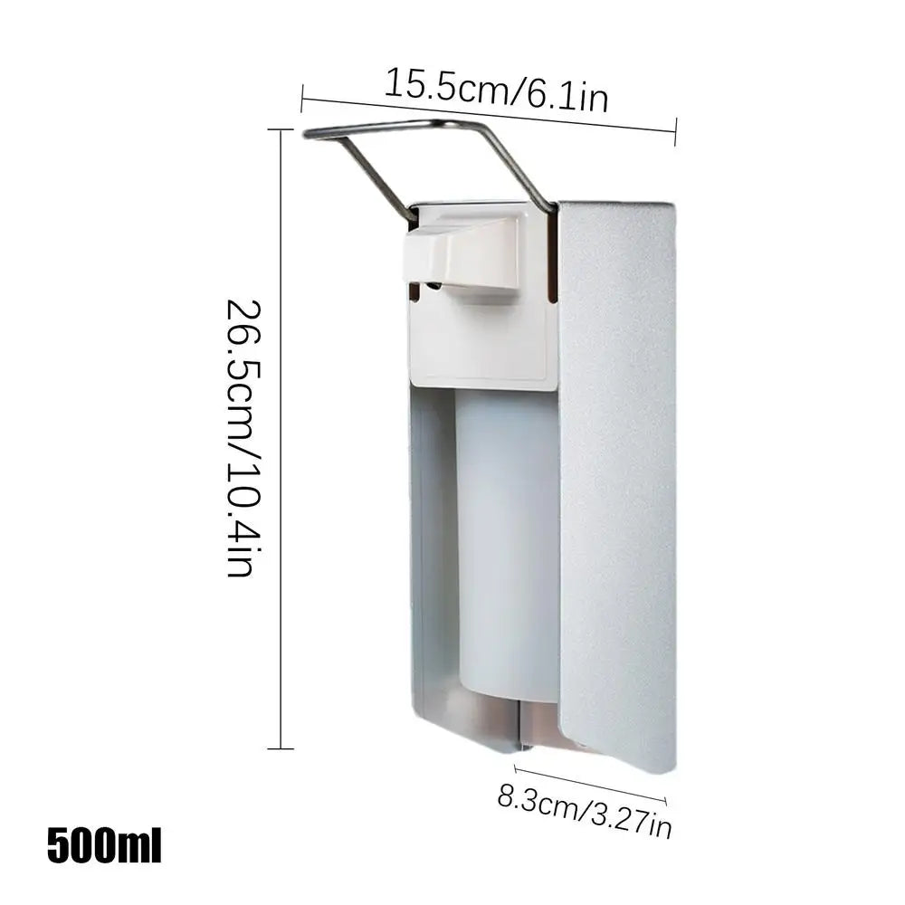 Wall Mount Liquid Dispenser Elbow Press Hand Washing Liquid Dispenser Hand Cleaning Liquid Pump Bottle For Household Use