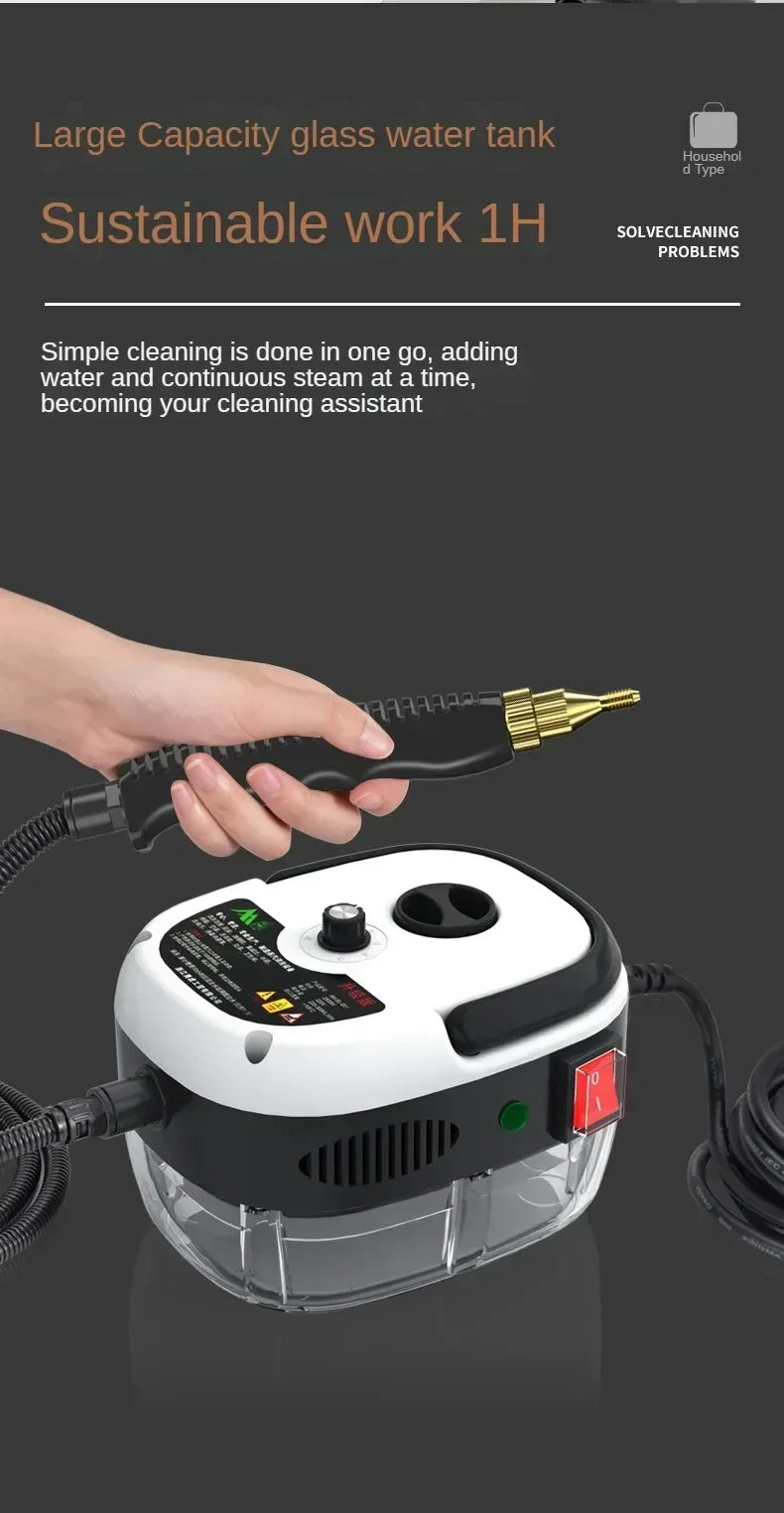 Heavy-Duty Steam Cleaner with 160℃ Sanitizing for Hood/Home/Car- 110V-220VDual Voltage-High-Pressure Deep Cleaning Appliance ﻿ ﻿