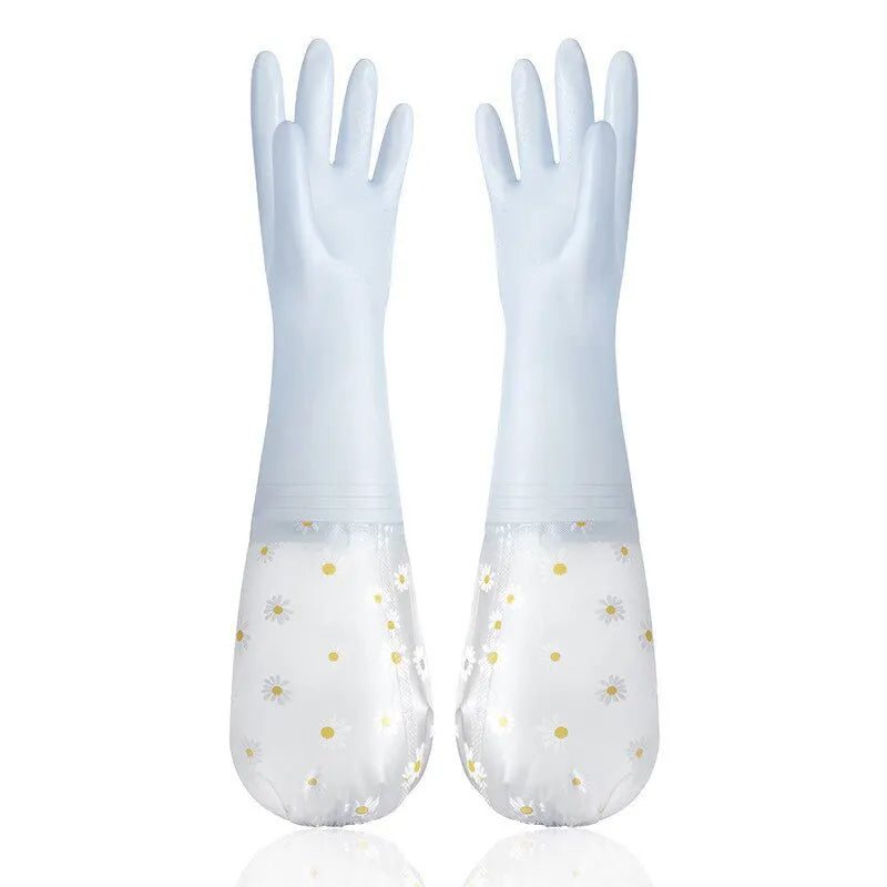 Waterproof Housework Cleaning Gloves Kitchen Cleaning Latex Household Dishwashing Laundry Gloves Wear Resistant Rubber Gloves