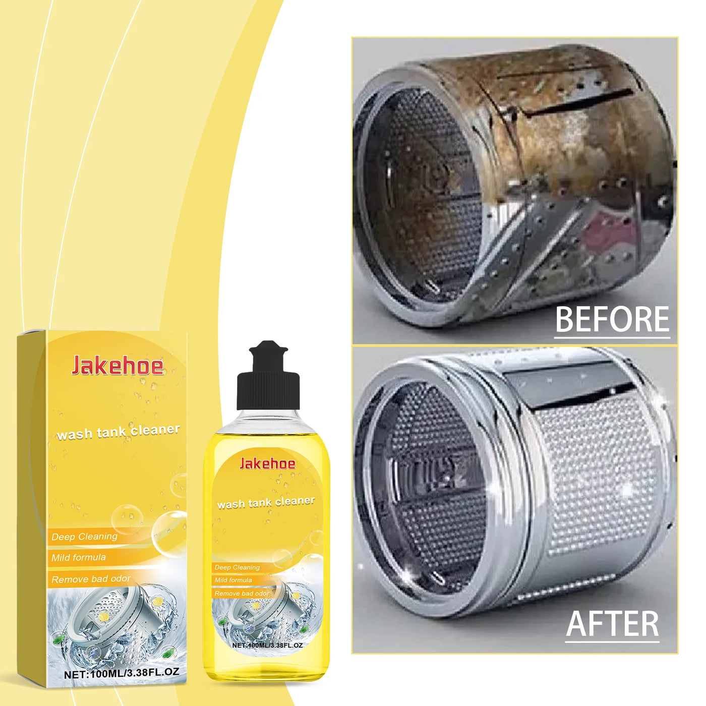 Washing Machine Cleaner Eco-Friendly Deep Cleaning Liquid Washer Cleaner Deodorizer Detergent Washing Machine Cleaning Liquid