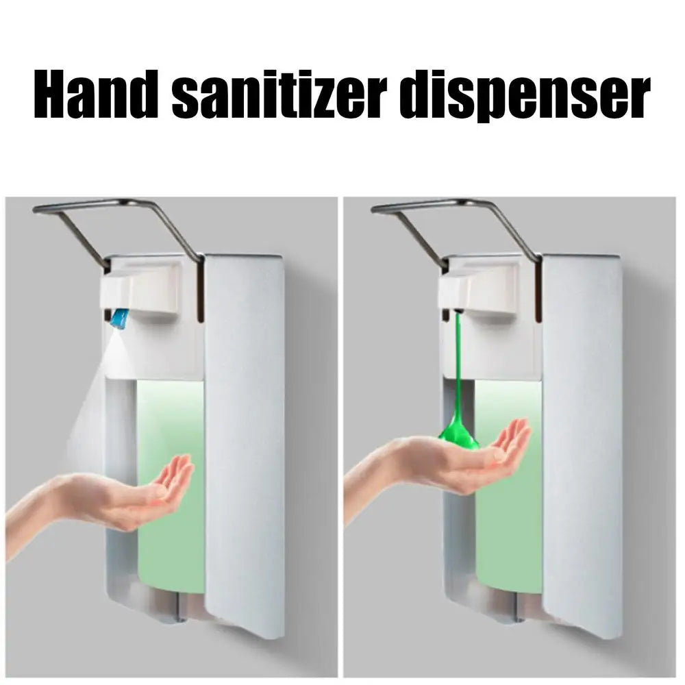 Wall Mount Liquid Dispenser Elbow Press Hand Washing Liquid Dispenser Hand Cleaning Liquid Pump Bottle For Household Use