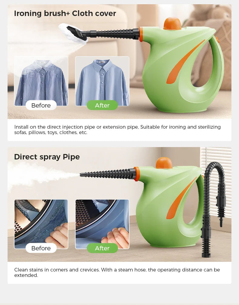 700ML High Pressure Steam Cleaning Machine Handheld Electric Steam Kettle Household Kitchen High Temperature Cleaning Device.